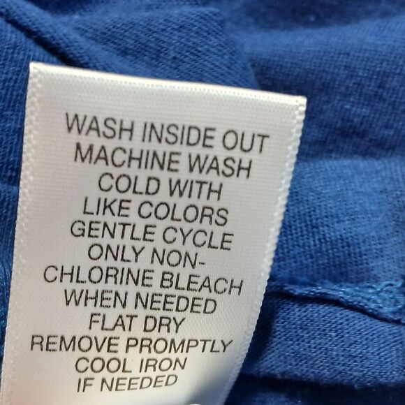 ELLE Blue Tie Knot Sleeveless Pima Cotton Blend Top Blouse Medium EL20027 NEW - Picture 9 of 9